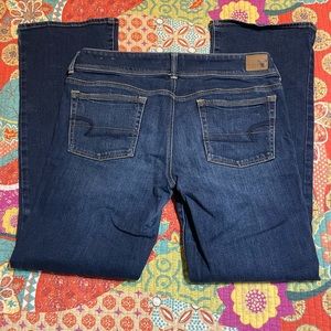 American Eagle Outfitters Women's Boot Cut Jeans - Dark Blue